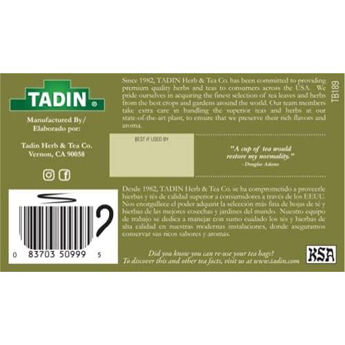 Tadin Herb and Tea Caffeine Free Ginger Root 24 Count Pack of 6