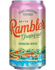 AUTX RAMBLER Grapefruit Sparkling Water Texas Limestone Filtered 12Ounce Cans 12Pack