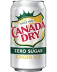 Canada Dry Zero Sugar Ginger Ale Soda Soft Drink Cans  4 Cases 48 Cans