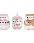 Stuffed Animal Bundle of 3 Plush Pusheen Cat 6" Drink Boxes