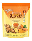 Prince of Peace Instant Ginger Honey Crystals wTurmeric 25 Sachets  Instant Hot or Cold Beverage  Easy to Brew Ginger and Honey Tea Caffeine and Gluten Free