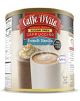 Caffe DVita Sugar Free French Vanilla Cappuccino Mix  Instant Cappuccino Mix Gluten Free No Cholesterol No Hydrogenated Oils 99 Caffeine Free Sugar Free Cappuccino Mix  15 Lb Can