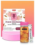 KAYFOOD Peach Oolongade Premium Oolong Tea  Peach Juice Powdered Mix 20 stick packs 353oz with Gift Reusable Bottle Zero Sugar Oolong Wulong Blended Iced Hot Tea Ade Healthy support Drinkmix Peach Oolong Ade