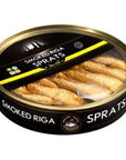 Smoked Riga Sprats in Oil 56 Oz Tin Pack of 12