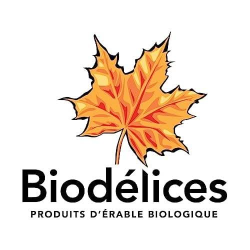 Biodélices 100 Pure Organic Maple Syrup 100 ml 338 Fl Oz  Premium Grade A  Quebecs Finest in Elegant Maple Leaf Bottle