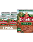 Contadina Tomato Puree 29 oz Pack of 6 Cans