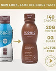 Iconic Protein Drinks Chocolate Truffle 12 Pack  Sugar Free  Low Carb  20g Grass Fed Protein  Lactose Free Gluten Free NonGMO Kosher  Keto Friendly Protein Shakes