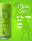 Wild Bill's Mojito Mocktail Soda Classic Craft Soda Pop Soft Drinks - 12 Oz 12 Pack