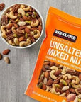 Kirkland Signature QNKDQK Extra Fancy Unsalted Mixed Nuts 25 LB 2 Pack of 40 Ounce 99451458768