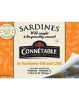 Sardines  Connetable  Sardines in Sunflower oil and Chili  4375 Ounce  Pack of 12