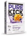 Pure Kick Energy Singles To Go Drink Mix Mango Acai 3 Boxes with 6 Packets Each 18 Total Servings