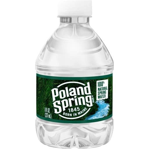 POLAND SPRING Brand 100 Natural Spring Water 8ounce mini plastic bottles  Pack of 24 192 oz in total