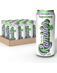 AUTX RAMBLER ENERGY Blackberry Mint 16oz Tallboy Cans 12Pack Texas Yaupon Tea  Antioxidants Caffeinated Sparkling Water