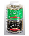 Borsari Seasoned Salt Combo - Multi-Use All Purpose Savory and Original Seasonings - Gourmet Sea Salt Blends With Herbs and Spices - Gluten Free - Set of 2, 4 oz Shaker Bottles