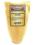 Graham Cracker Crumbs Bulk Size 15 lb Resealable Zip Lock Stand Up Bag