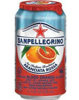 San Pellegrino Blood Orange 115 oz cans pack of 12 with Bay Area Marketplace Napkins