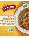 Tasty Bite Indian Madras Lentils Kashmir Spinach Vegetable Tikka Masala Bombay Potatoes Punjab Eggplant and Channa Masala 10 Ounce Pack of 6  with Make Your Day Mini Spatula