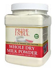 Pride Of India  Whole Dry Milk Powder  Protein  Calcium Rich  125 lbs 20oz Jar