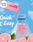 Crystal Light Pink Lemonade Packets 10 On The Go Low Calorie Zero Sugar Packets Per Box 2 Box Pack 20 Total Packets Bundle With Drink Pouch and Straw