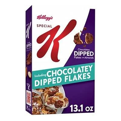 Cold Breakfast Cereals by Special K in Chocolatey Dipped Flakes Flavor with Real Almonds that is a Good Source of Fiber and 11 Vitamins and Minerals The Ideal Pantry Snack Cereal for the Whole Family for 2 Packs of 131 Oz