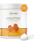 One Sol Creatine for Women Booty Gain, All Natural Women's Creatine Powder with Creapure, Increase Lean Muscle Mass, Reduce Recovery Time, Promotes Brain & Bone Health (Unflavored, 100 Servings)