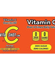 Vita C Shot 1 Bottle Vitamin C Supplement Energy and Immune System Booster Shot Zero Sugar Orange Flavor 180mg of Caffeine 100mg of Magnesium 10 mg of Zinc