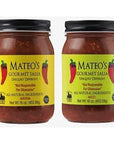 Mateos Gourmet Salsa Medium  Mild 16 oz Variety Pack