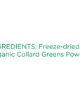 KOYAH  Organic USA Grown Collard Greens Powder Equivalent to 15 Cups Fresh Freezedried WholeLeaf Powder