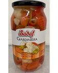 Sadaf Giardiniera Mild  Pickled vegetables in jar  Giardiniera Mix  Marinated Vegetables  Pickled Vegetable Relish  32 oz