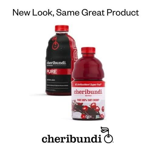 Cheribundi PURE Tart Cherry Juice  100 Pure  No Sugar added  Pro Athlete Post Workout Recovery  Fight Inflammation and Support Muscle Recovery Drinks for Runners Cyclists and Athletes  32 oz Pack of 6