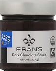 Dark Chocolate Sauce Frans 96 Oz Jar Bundle with Tasting Spoon I Gourmet Dessert Gift Set by Gifts from the Pacific Northwest