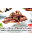 Agostino Recca Anchovies Fillets in Olive Oil  Wild Caught Fish from Italy  Anchovy Fillets for Pizza Pasta Salads 81 oz