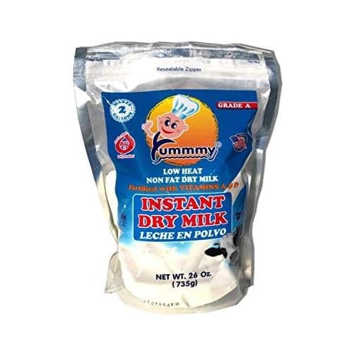 Yummmy Instant Nonfat 26 oz Powdered Dry Milk  Leche en Polvo 26 oz Grade A Kosher Halal Certified Product of USA