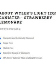 Wylers Light Strawberry Lemonade Makes 12 Qts