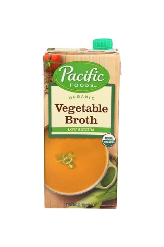 Pacific Broth, Vegetable, Organic, Low Sodium, 32 Oz (Pack of 6)