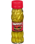 Trappey Peppers in Vinegar  Pack of 2  Smiling Sweets  Delicious Hot Peppers Soaked in Vinegar  Spice up any Dish with a few Peppers  Comes with Two Jars so Stock up Today