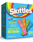 Skittles Singles To Go Tropical and Original Flavors Drink Mix Variety 2 Pack  40 count boxes 80 total servings