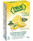 True Lemon Packets - Crystallized Lemon for Water 32 - Water Enhancer 0.90 Oz