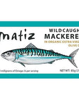 Matiz Mackerel in Extra Virgin Olive Oil  3 Ounces  Spanish Natural Artisan Wild Caught Fish 12 Pack