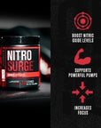 Jacked Factory NITROSURGE Shred Pre Workout Supplement - Energy Booster, Instant Strength Gains, Sharp Focus, Powerful Pumps - Nitric Oxide Booster & PreWorkout Powder - 30Sv, Lemon Lime