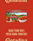 Contadina Petite Cut Canned Diced Roma Style Tomatoes 145 Oz Pack of 6