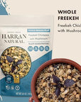 Harran Natural Whole Grain Freekeh Pilaf 187 g Plant Based Protein Meal in Microwavable Heat  Eat Pouch  Low GI Index Farik  Vegan Superfood with Chickpea Mushroom Olive Oil