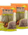 APEXY Sweet Potato Glass Noodles Straight Cut Japchae Noodles Korean Vermicelli Pasta Fatfree and Glutenfree 100 Sweet Potato Starch No Additive No Alum inside 1058oz Pack of 2