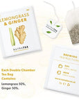 Nutra Tea  Lemongrass  Ginger Tea  40 Tea Bags  Herbal Tea  2 Pack