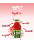 Wonder Melon Organic Watermelon Juice Cold Pressed Variety 6 Pack 3 Watermelon with Basil Cucumber  3 Watermelon with Lemon Cayenne