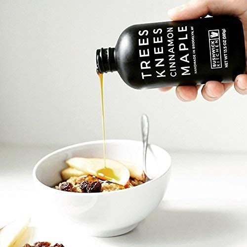 Trees Knees Cinnamon Maple Organic Maple Syrup Infused with Cassia Cinnamon 115 Ounce Bottle Vegan Gluten Free Paleofriendly GradeA Pure Maple Syrup Foodie Gifts Coffee Gifts Cocktail Gifts