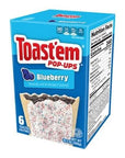 Toastem Pop Ups Blueberry 6 Toaster Pasteries Net WT 102 oz 288 g