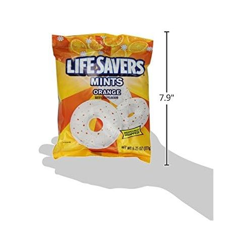 Orange Mint Life Savers  Pack of 2  Refreshing Smiling Sweets  Individually Wrapped Orange Flavored Mints for OntheGo Snacking  Shareable Treats for School or Office