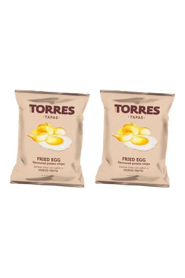 Torres Spanish Potato Chips Patatas Fritas Variety Pack Made in Barcelona, Spain (Fried Egg, 2)