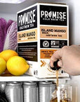 Promise Beverages Slightly Sweet Island Mango Cold Brew Tea On Tap 1 Gallon  128 fluid ounces Rainforest Alliance Certified Bag In Box Liquid Ready To Drink Sweetened with Stevia